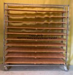 Bread refrigerated wagon stainless steel with wooden pads
